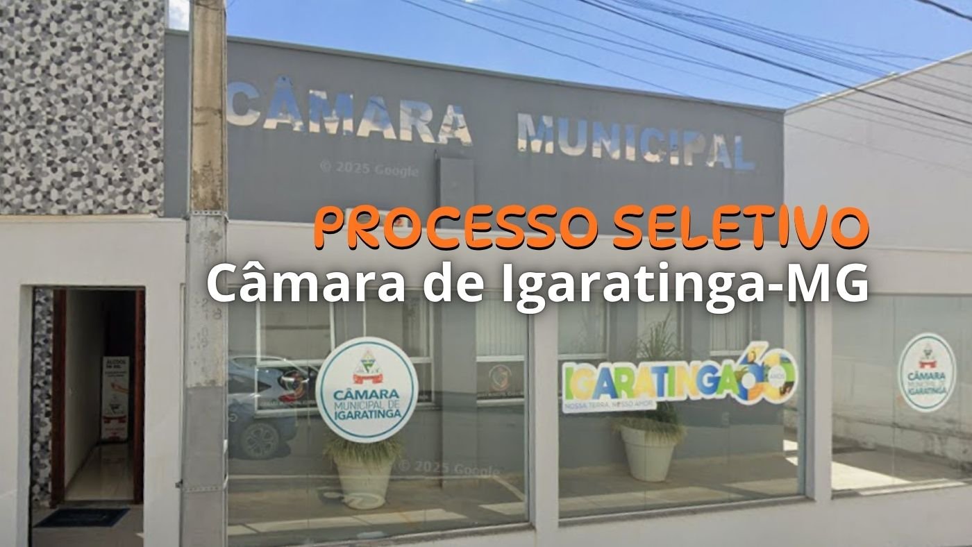 Câmara de Igaratinga-MG lança concurso público para dois cargos