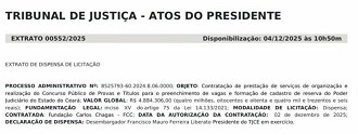 Extrato de Dispensa de Licitação n.º 00552/2025