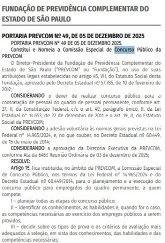 Créditos: Divulgação/DOE-SP