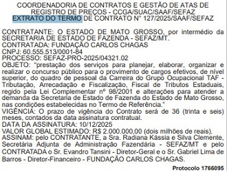 Créditos: Divulgação/DOE-MT