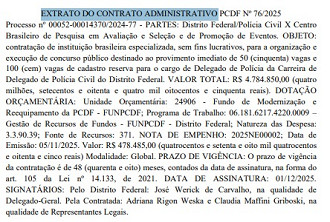 Concurso PCDF - Delegado/Créditos: Divulgação/DOEDF