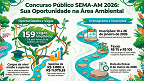 Concurso SEMA-AM 2026: Sai edital com 477 vagas de R$ 11 mil