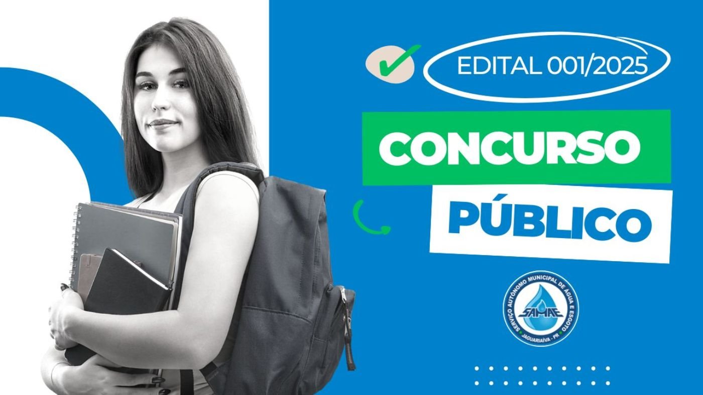 Concurso SAMAE de JaguariaÃva-PR 2025: Saiu edital