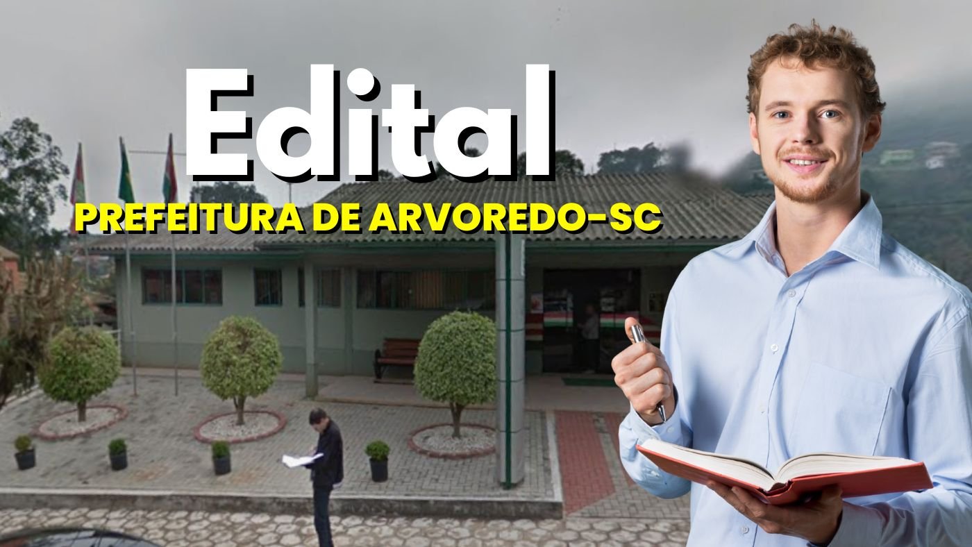 Prefeitura de Arvoredo-SC abre cadastro reserva de até R$ 7.191