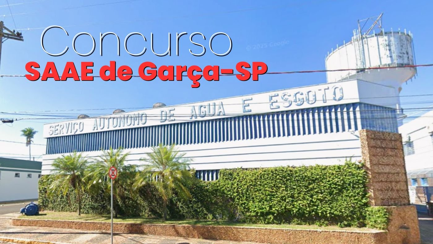 Concurso SAAE de Garça-SP 2026: Sai edital com 8 vagas