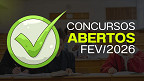 Concursos abertos: 42 órgãos abrem inscrições na última semana de Fevereiro
