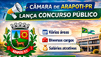 Câmara de Arapoti-PR lança concurso público para 2 cargos de nível médio Câmara de Arapoti-PR lança concurso público para 2 cargos de nível médio