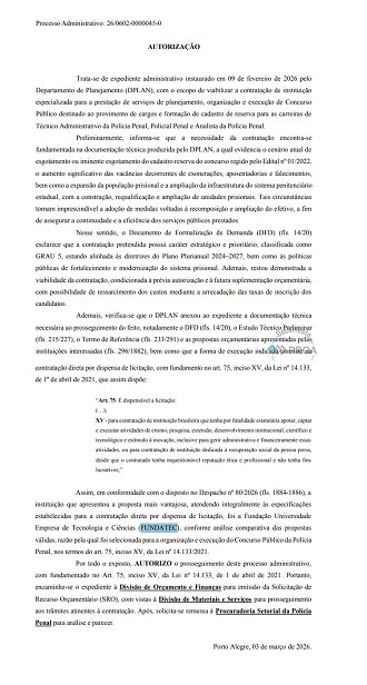 Processo Administrativo: 26/0602-0000045-0 - Banca definida