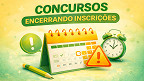 Concurso Público: veja 45 editais que encerram inscrições até domingo, 5 Concurso Público: veja 45 editais que encerram inscrições até domingo, 5
