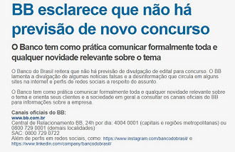 Créditos: Divulgação/Banco do Brasil