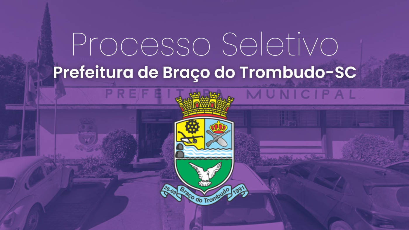 Prefeitura de Braço do Trombudo-SC/Fonte: divulgação