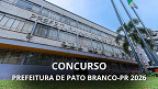 Edital Pato Branco-PR 2026: Prefeitura abre concurso com salários de R$ 4.145 Edital Pato Branco-PR 2026: Prefeitura abre concurso com salários de R$ 4.145