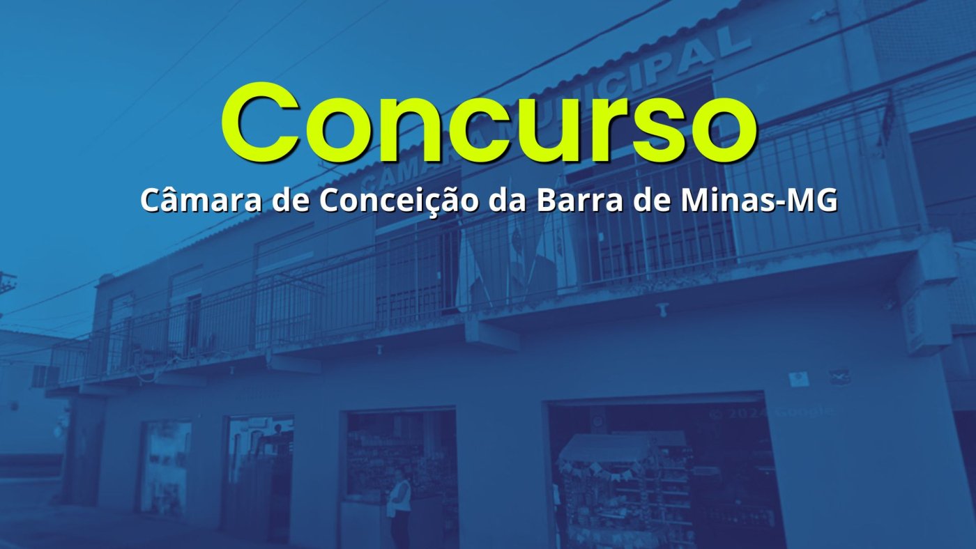 Concurso da Câmara de Conceição da Barra de Minas-MG é aberto para dois cargos