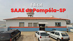 Concurso SAAE de Pompéia-SP 2026: Sai edital com 12 vagas