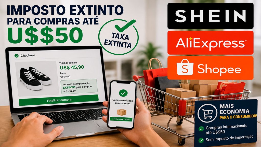 Governo zera imposto de importação até US$ 50 - Divulgação