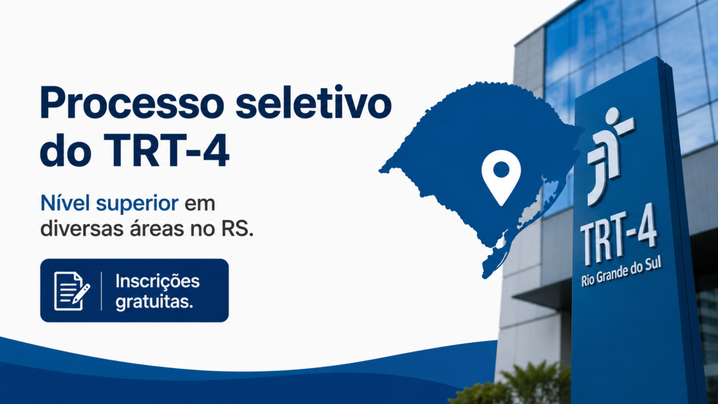 TRT-4 abre vagas de nível superior para estágio - divulgação TRT