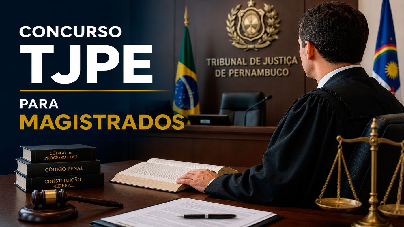 Concurso TJ-PE 2026: Sai edital com vagas de R$ 35.877