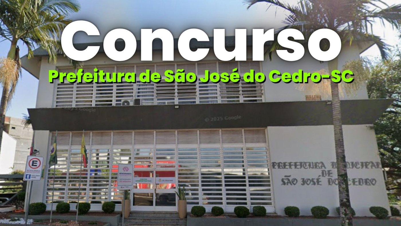 Prefeitura de São José do Cedro-SC lança concurso público para três cargos