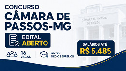 Concurso da Câmara de Passos-MG tem edital aberto com vagas de R$ 5.485