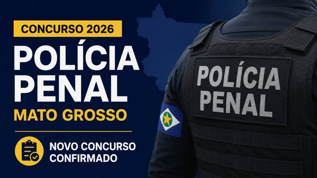 Concurso Polícia Penal-MT pode sair em 2026 - Divulgação