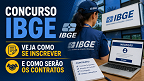 Concurso IBGE: veja como se inscrever e como serão os contratos Concurso IBGE: veja como se inscrever e como serão os contratos