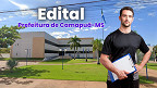 Edital da Prefeitura de Camapuã-MS abre 16 vagas de até R$ 8.103