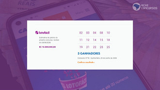 No site das Loterias Caixa, o prêmio de R$ 10 milhões é anunciado. Créditos: Reprodução