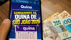 Resultado da Quina de São João 2026 tem 9 ganhadores; veja de onde são