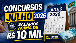 Cinco concursos abertos com salários acima de R$ 10 mil no país em Julho Cinco concursos abertos com salários acima de R$ 10 mil no país em Julho