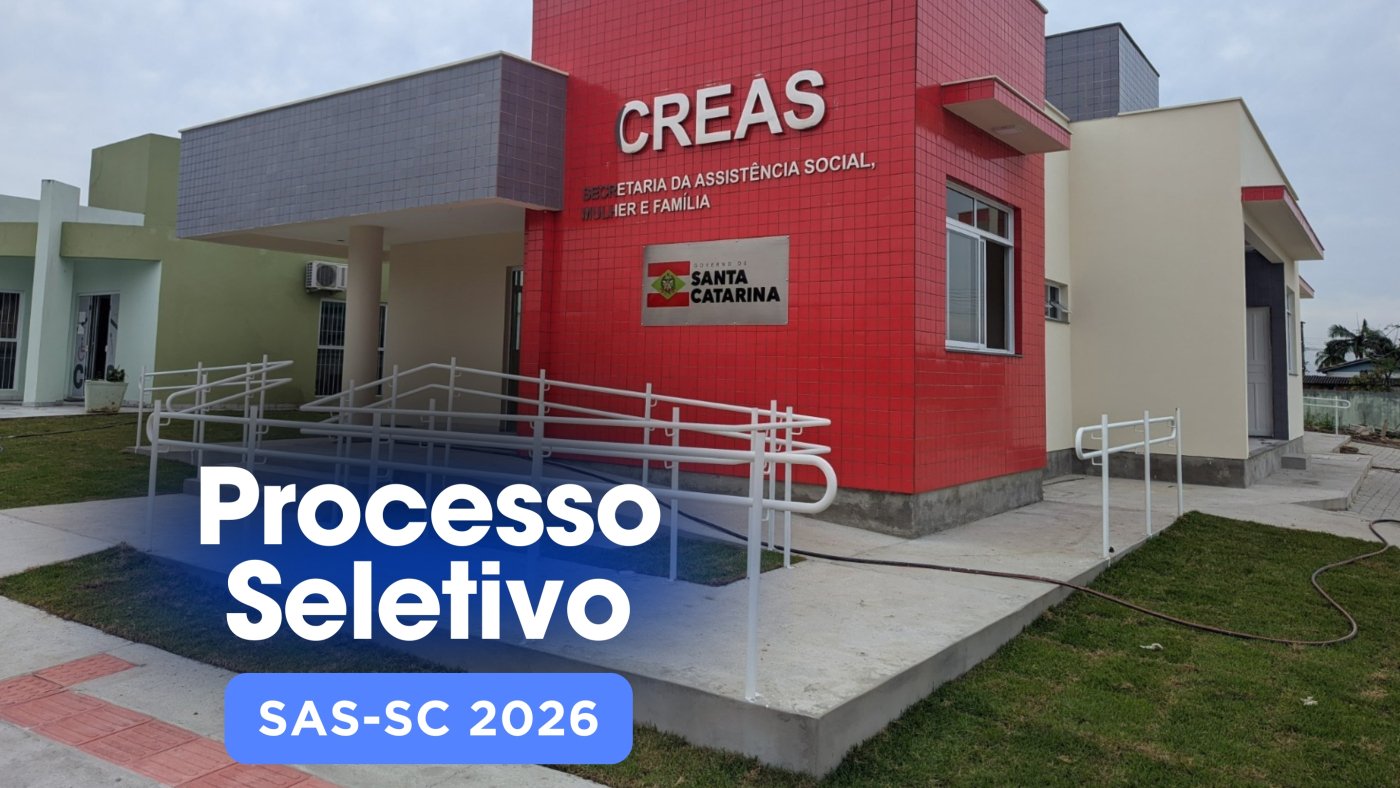 Processo Seletivo SAS-SC 2026: edital abre 32 vagas com salário de R$ 5,1 mil
