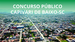 Concurso Capivari de Baixo-SC 2026: Sai edital para Agente da Defesa Civil