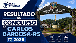 Resultado do concurso de Carlos Barbosa-RS sai nesta quinta (20); veja notas e classificação Resultado do concurso de Carlos Barbosa-RS sai nesta quinta (20); veja notas e classificação