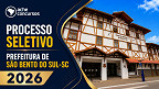 Prefeitura de São Bento do Sul-SC abre 40 vagas de até R$ 20.795