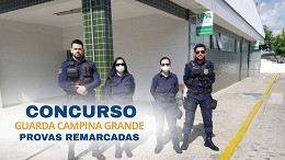 Concurso da Guarda de Campina Grande-PB vai reabrir inscrições e remarcar provas Concurso da Guarda de Campina Grande-PB vai reabrir inscrições e remarcar provas